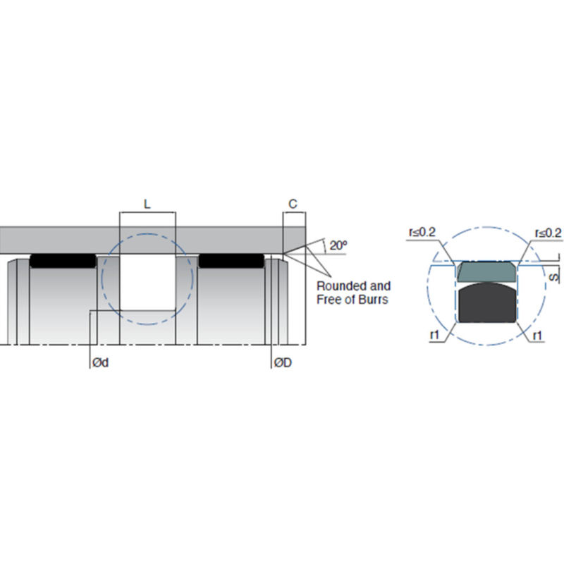 KL49 ประเภทปริศนาพิสตองไฮดรอลิก PTFE / NBR ปริศนาพิสตองความดันสูง