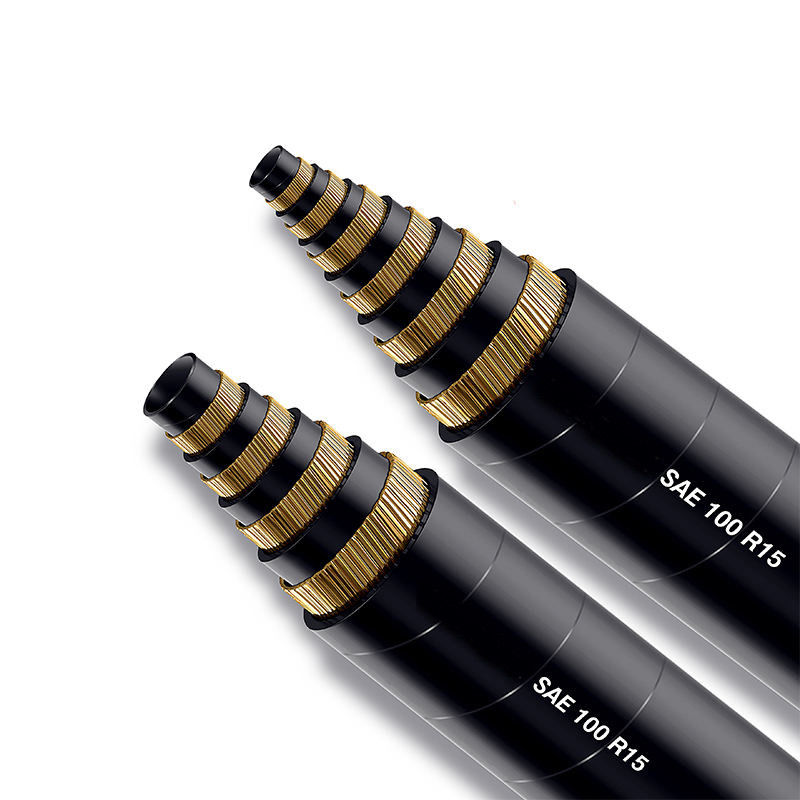 SAE 100 R15 โฮสไฮดรอลิก สายสกัดสแตนเลส 1/4 นิ้ว สายสกัดไฮดรอลิก โฮสท่อ