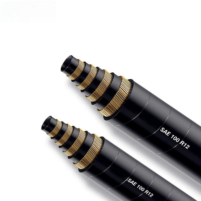 SAE 100 R12 หมุนไฮดรอลิก Hose ความดันสูงสําหรับน้ํามันไฮดรอลิกที่ใช้น้ํามัน