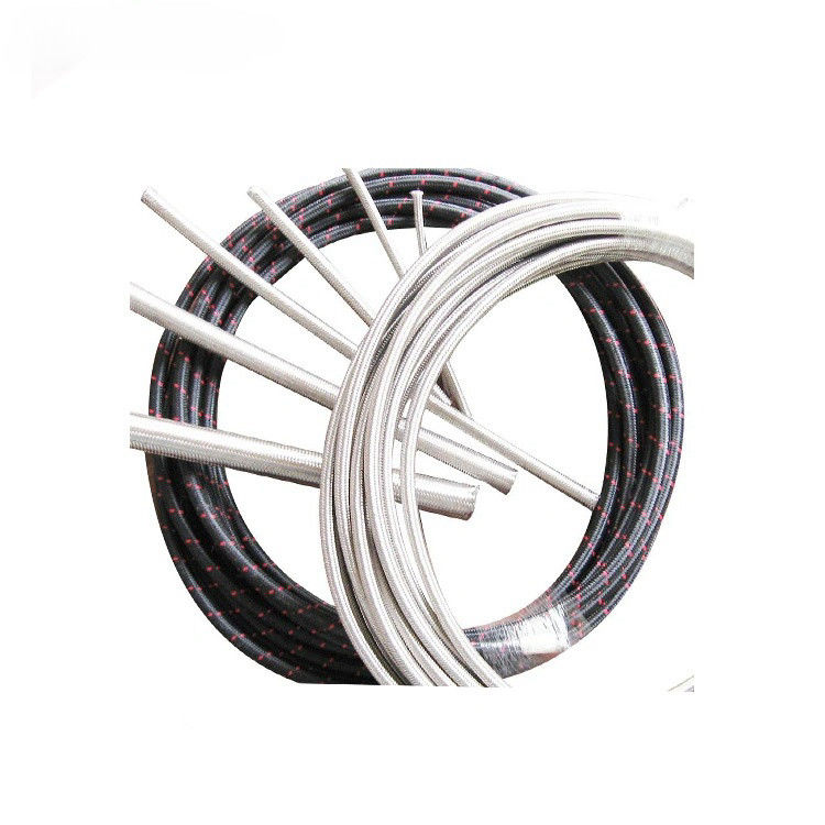 PTFE สีดําเงินเหล็กไร้สแตนเลสผสมเชือกเชือกเชือกหลอดน้ํามัน Static-Free รถแข่งรถยนต์เหล็ก